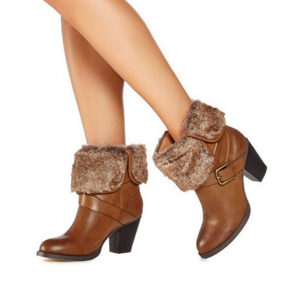 Ankle booties with faux fur - Picture 2 of 5